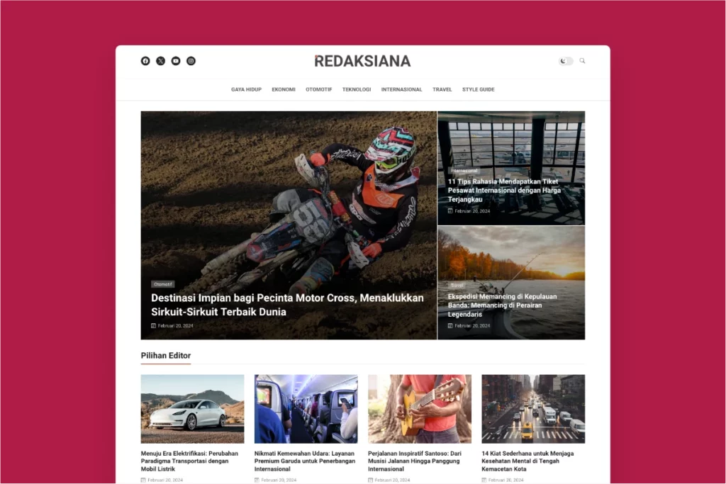 wordpress theme Indonesia untuk website berita